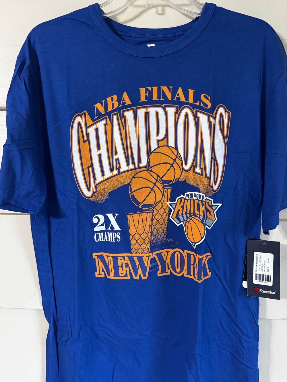 Fanatics New York Knicks Royal Blue NBA Finals Champions T-Shirt